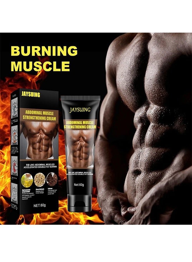 Jaysuing Abdominal Muscle Strengthening Cream, Slimming Fat Burning Cream For Belly, Waist And Buttocks, Slimming Cream That Burns Fat And Moisturizing Firming And Slimming Goodbye Cellulite, Sweat Cream For Men - Image 2